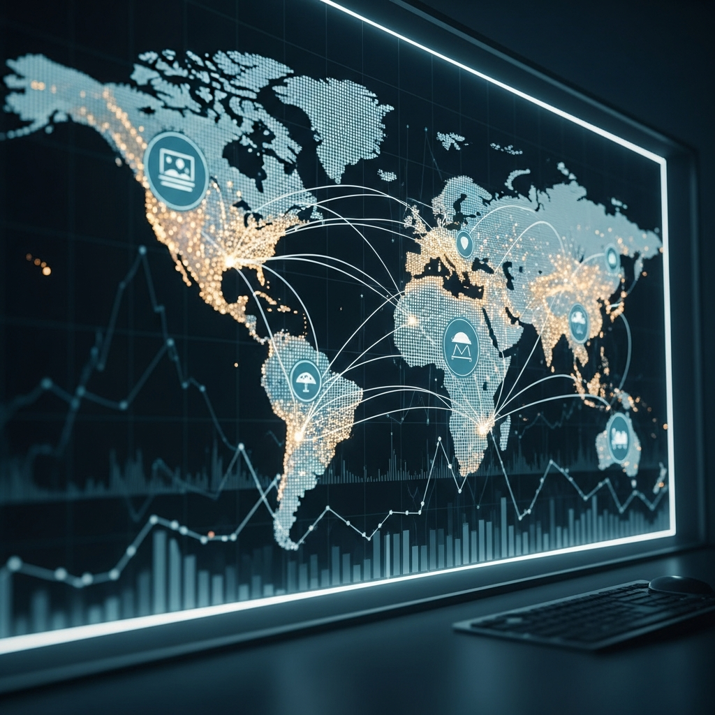 可视化全球经济连锁效应，象征着“BTS经济学”