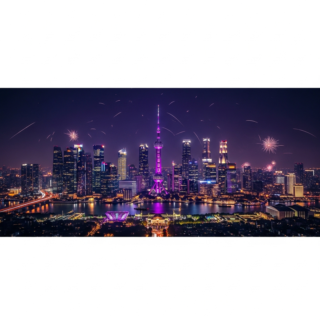 BTS 테마로 보라색으로 물든 서울 도심 야경