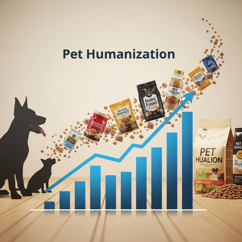 펫 휴머니제이션 트렌드와 성장하는 펫푸드 시장의 개념도